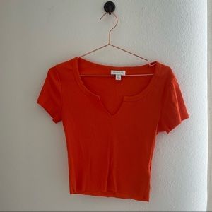 Topshop orange cropped T-shirt 💛 NWOT